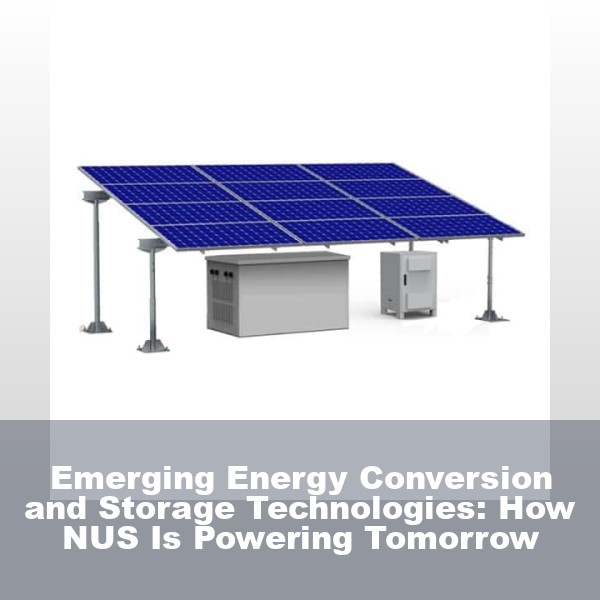 Emerging Energy Conversion and Storage Technologies: How NUS Is Powering Tomorrow
